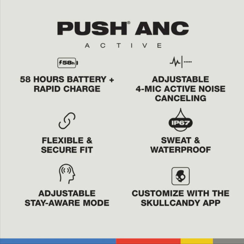 Push® ANC Active True Wireless Sport Earbuds