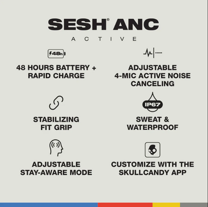 Sesh® ANC Active Noise Canceling True Wireless Earbuds