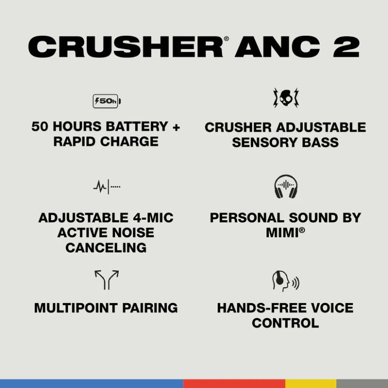 Crusher® ANC 2 Sensory Bass Headphones with Active Noise Canceling